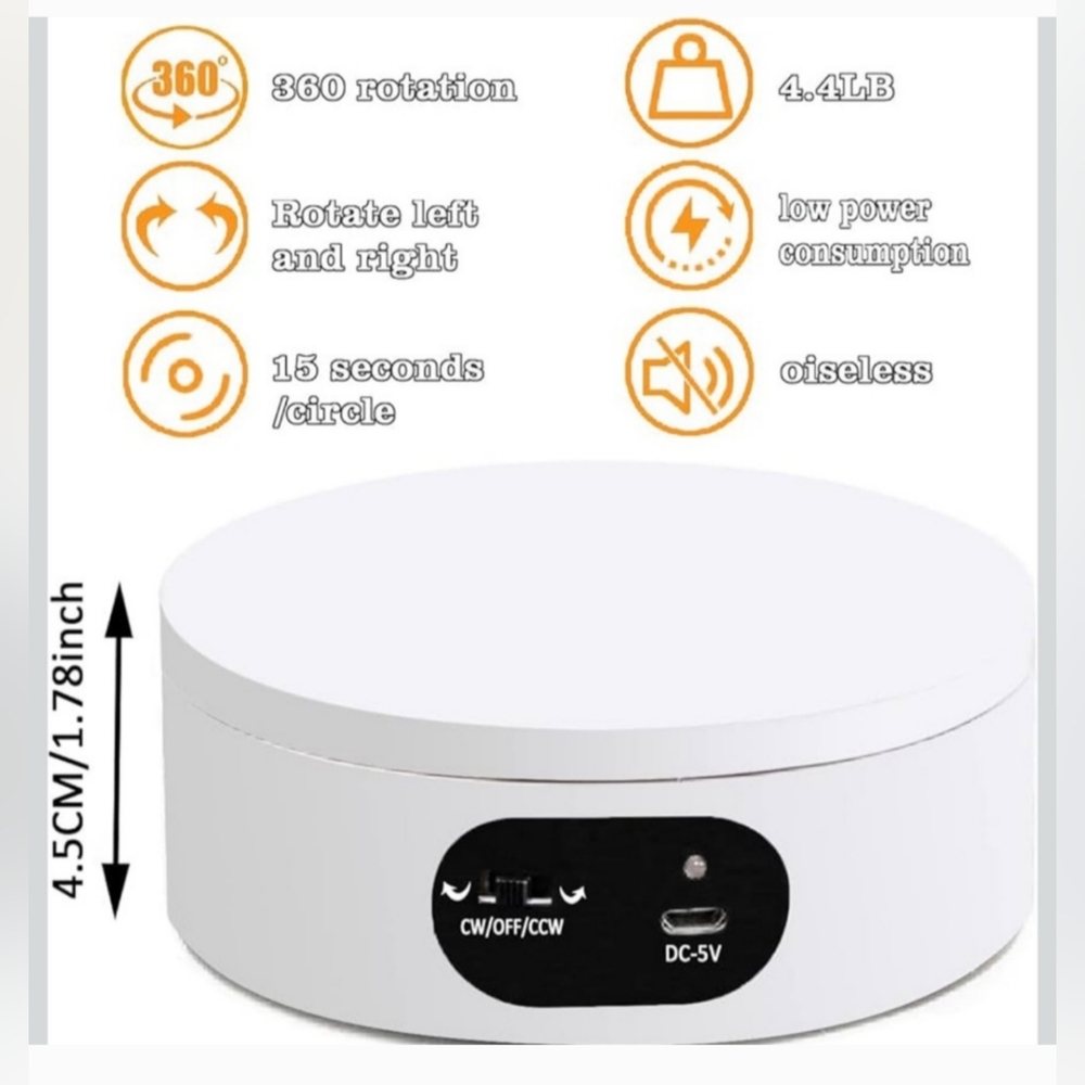 White Rotating Display Stand
